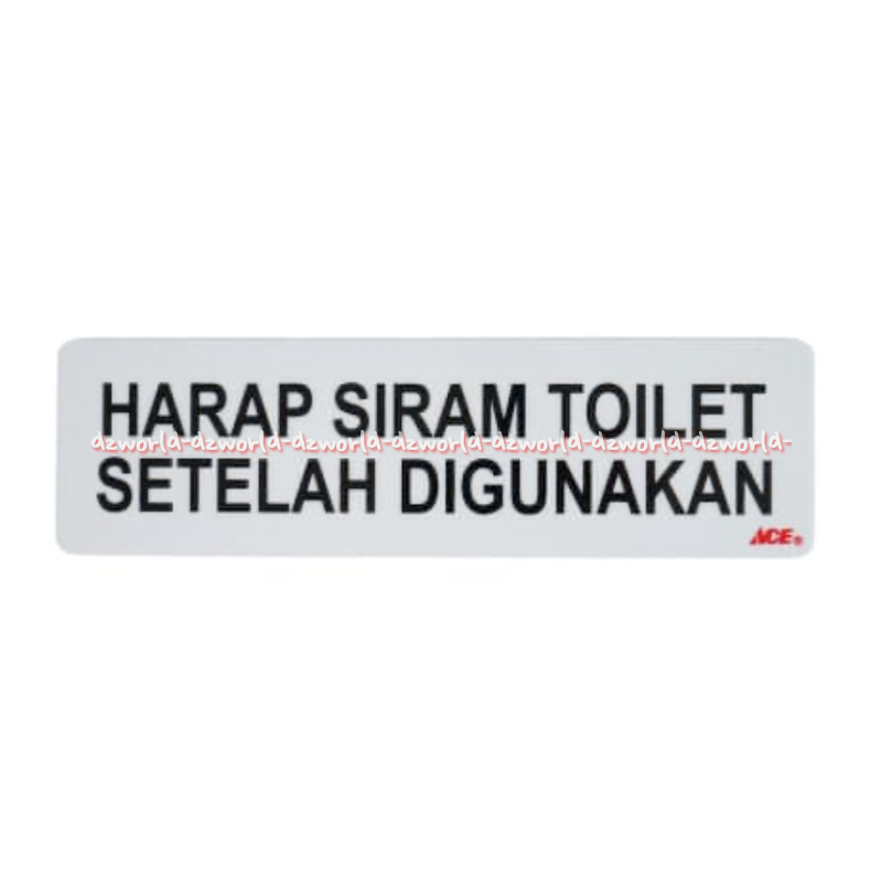 Jual Krisbow Sticker Anodized Acrilic Harap Siram Toilet Setelah ...