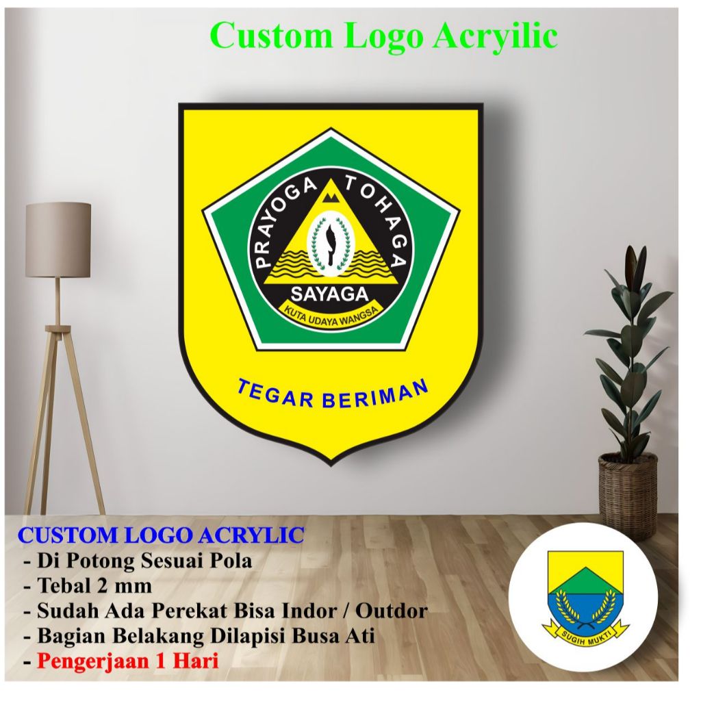 Jual Logo Akrilik Custom Warna dan Desain /Acrylic Plus Dilapisi Busa ...