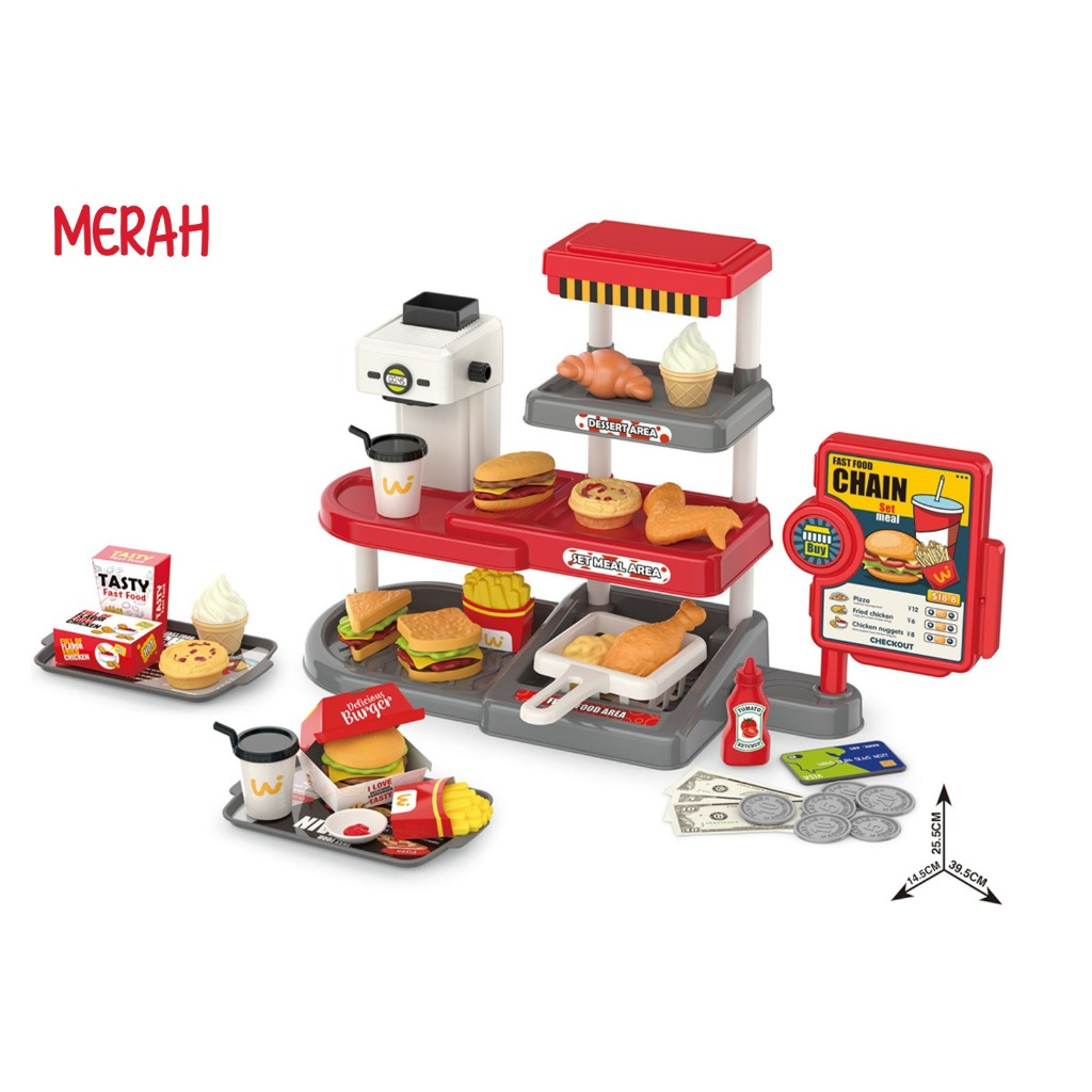 Jual Mainan Anak Coffe Shop Fash Food Chain BBQ Shop Supermarket Cowok ...