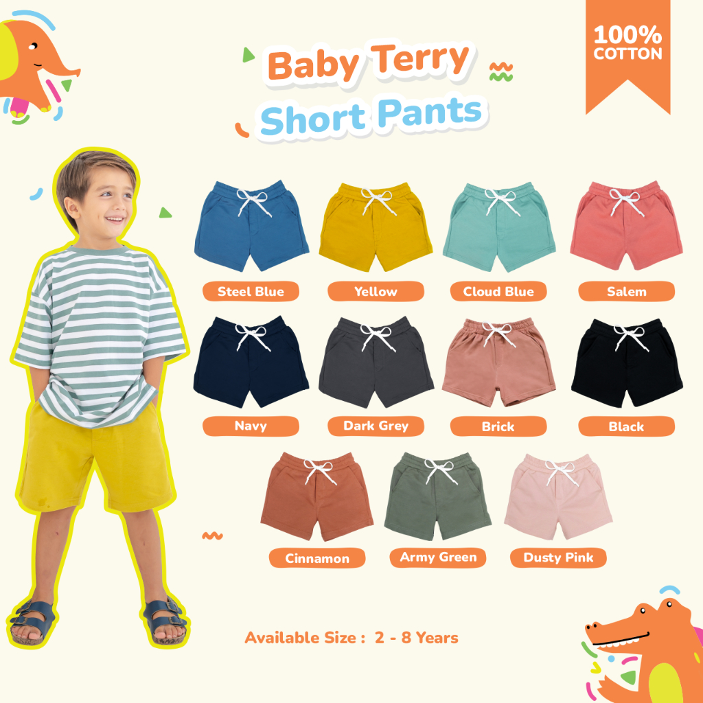 Little M Stripe Dino Celana Pendek Anak Laki-laki main image 1