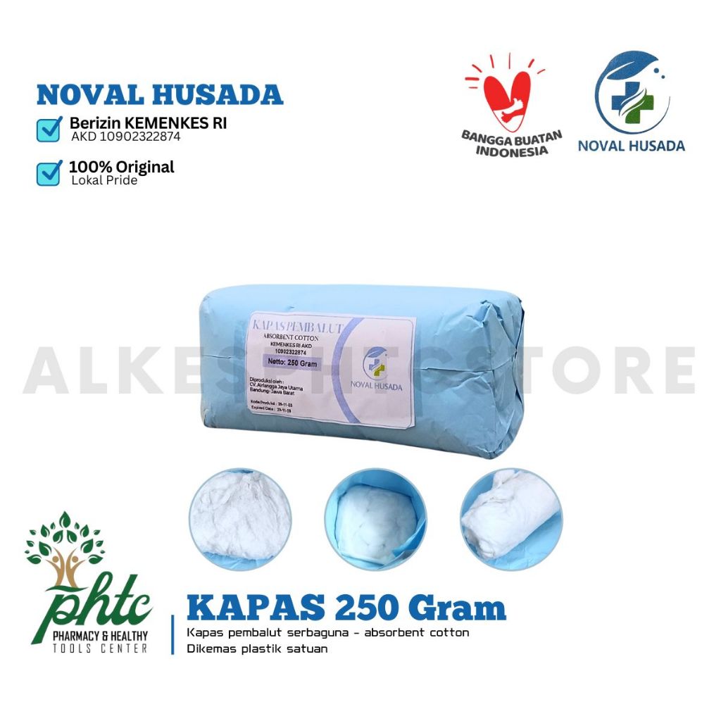 Jual Noval Husada Premium Kapas Gr L Kapas Pembalut Gram L Kapas Gulung Gr Serbaguna