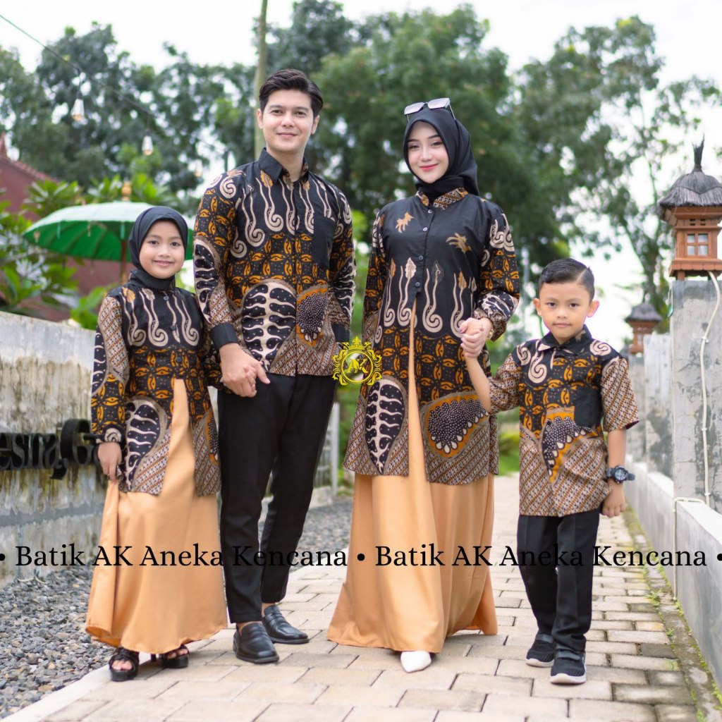 Jual Batik couple keluarga modern terbaru 2025 set couple batik