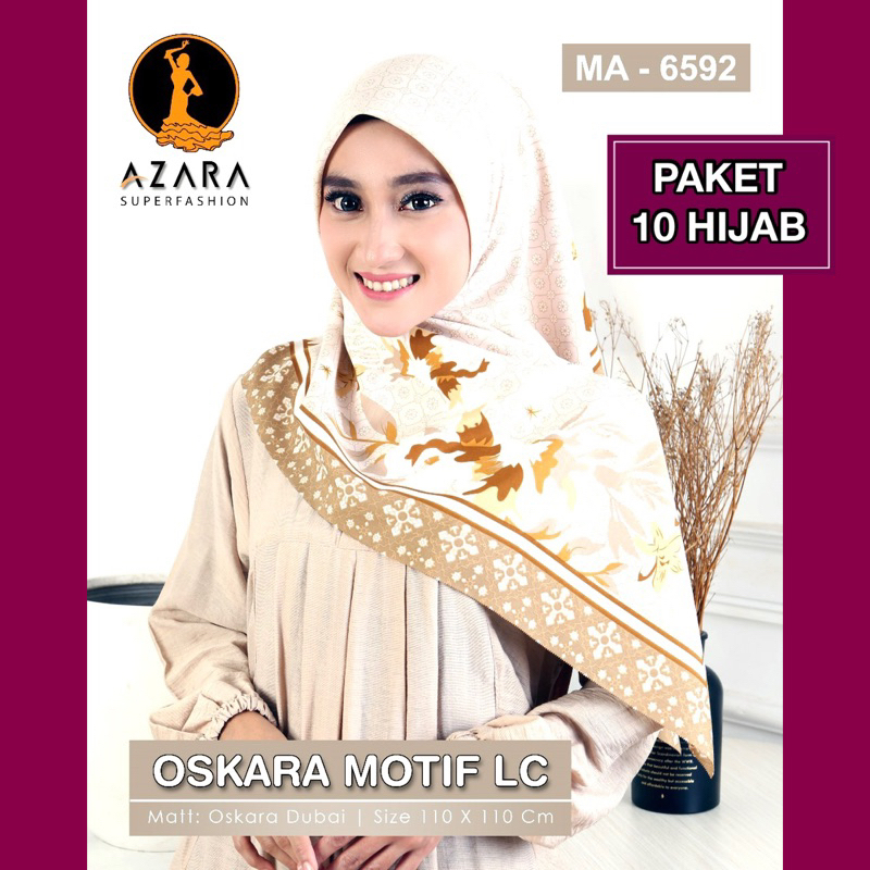 Jual 10 Hijab Segi Empat Voal Oskara Motif Kode Baru 2024 LC Laser Cut ...