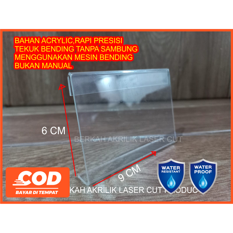 Jual price tag acrylic 6 cm x 9 cm | Shopee Indonesia