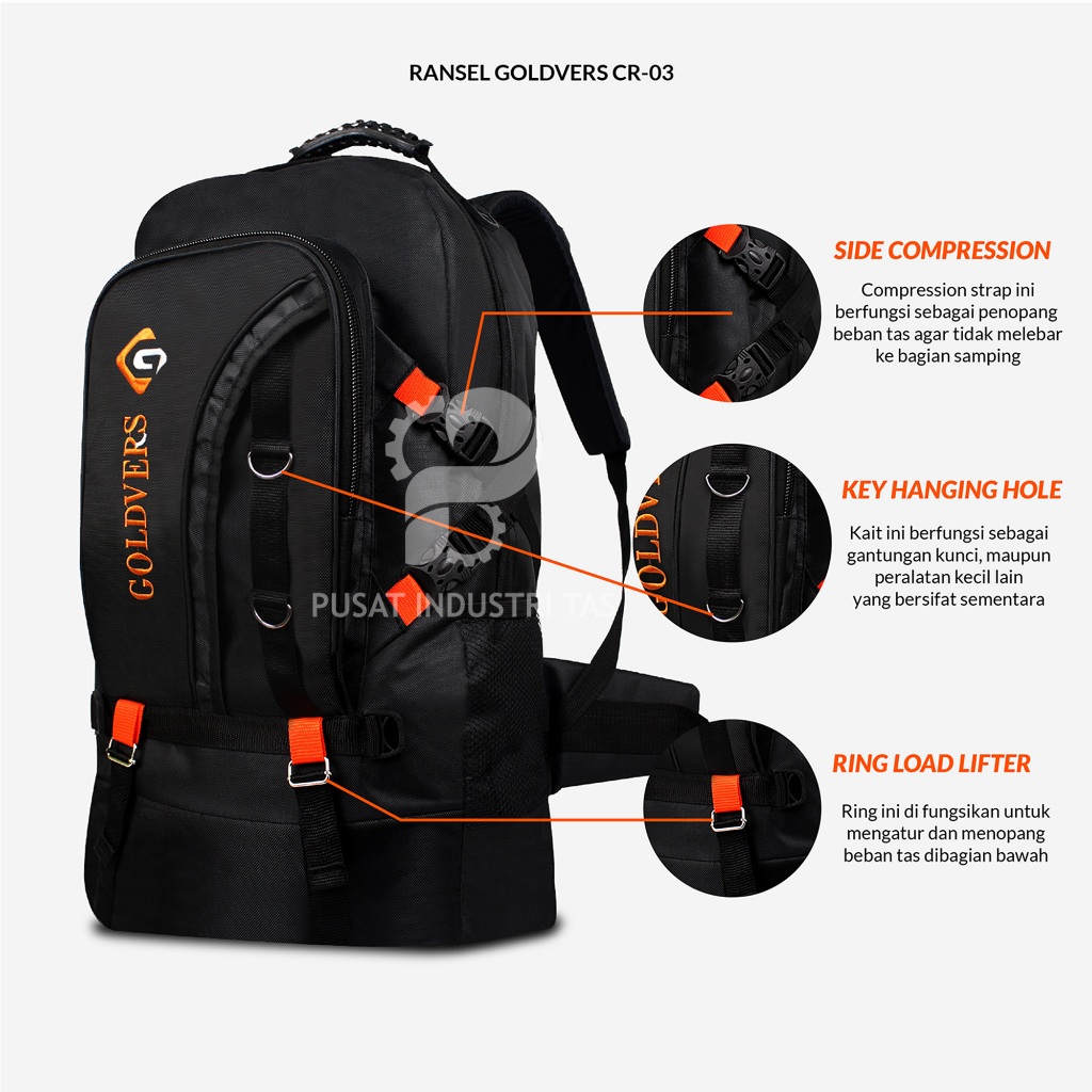 Jual Tas Ransel Jumbo Ransel Travel Bag Pria Wanita Tas Ransel Punggung ...