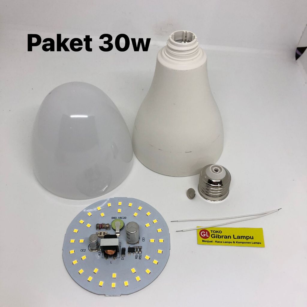 Jual Paket Rakit Lampu LED Model Oval Elips 30 Watt - Rakitan Lampu LED ...
