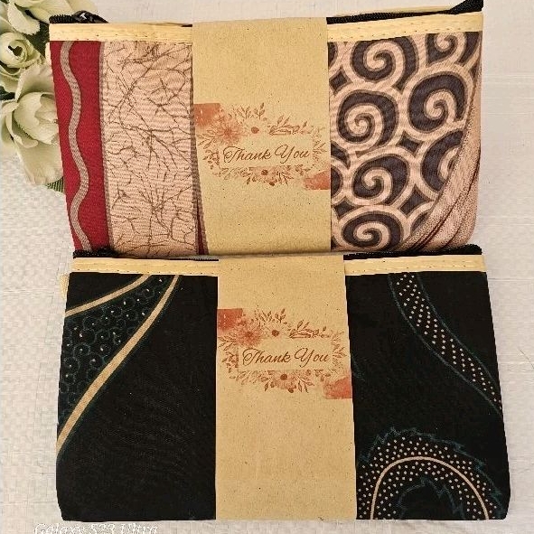 ( isi 50pcs ) dompet batik 19cm kemasan plastik