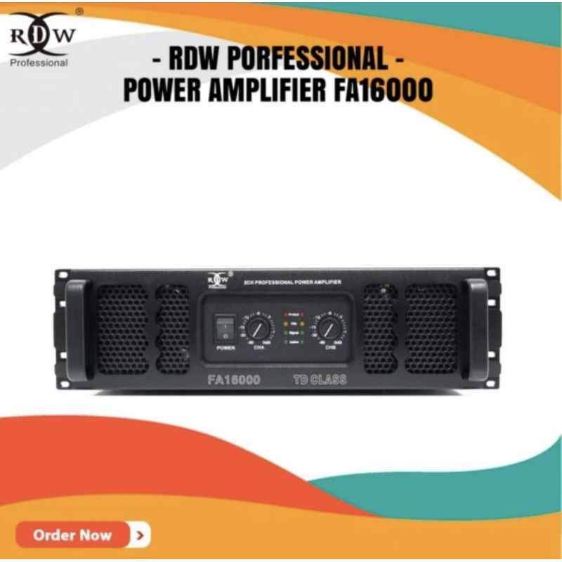 Jual Power Amplifier RDW FA16000 Power RDW FA 16000 Class TD Original