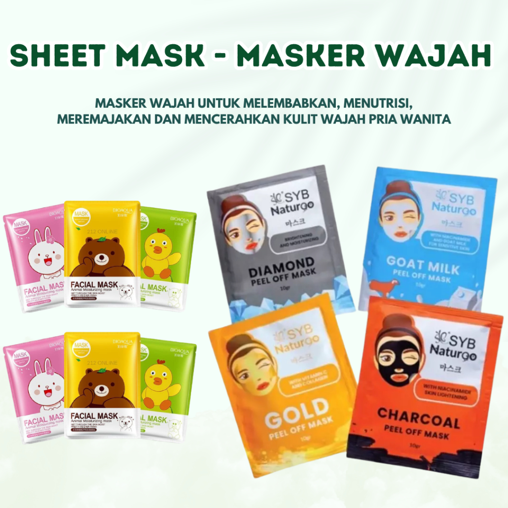 Jual HADIAH GRATIS !! SHEETMASK Masker Wajah untuk Mencerahkan