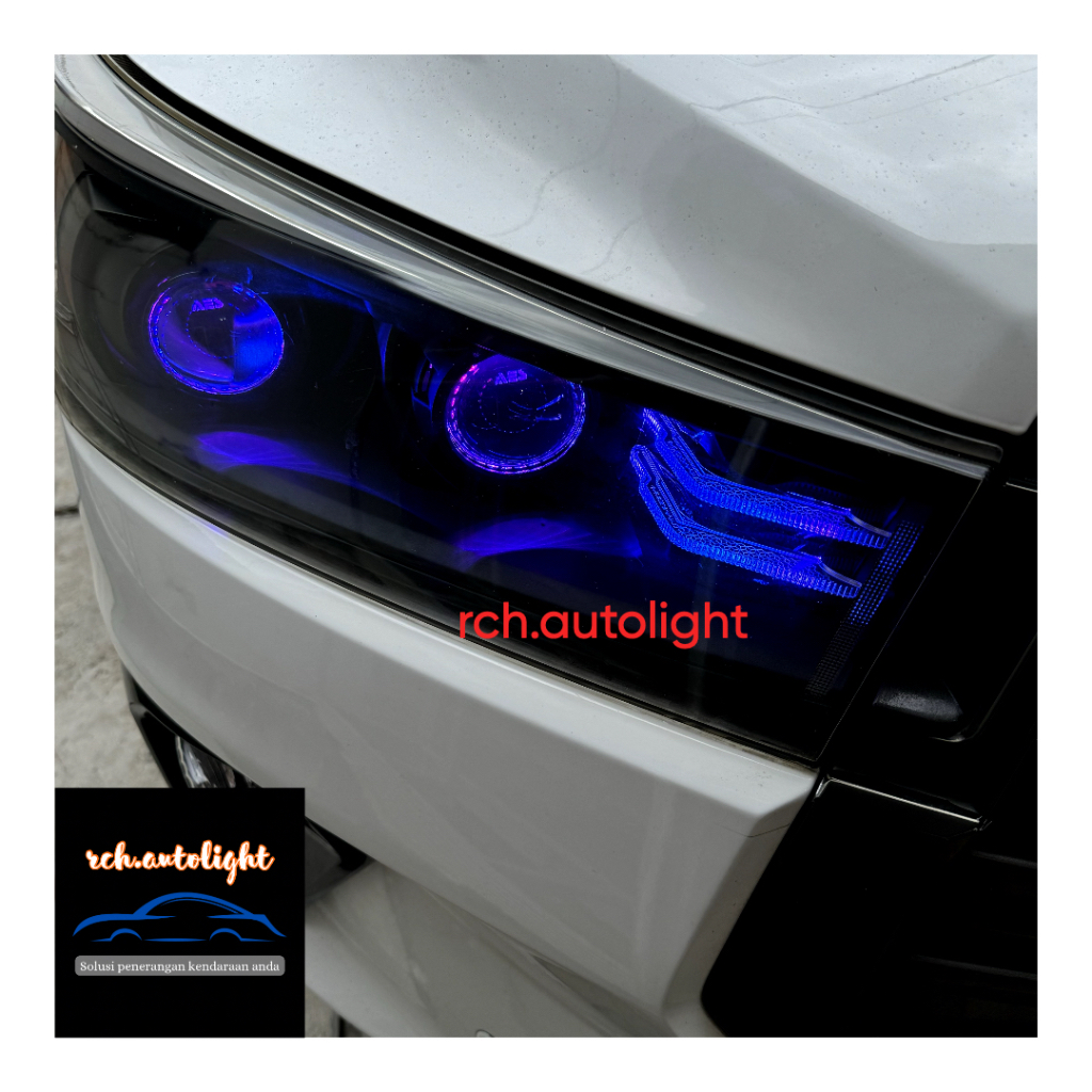 Jual Custom headlamp innova reborn double projector biled rgb matrix ...