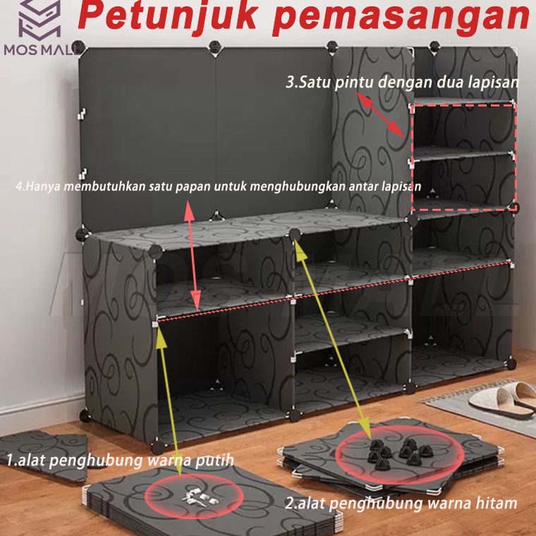Jual Top Design Rak Sepatu Tertutup Anti Debu Rak Sepatu 8 Susun ...