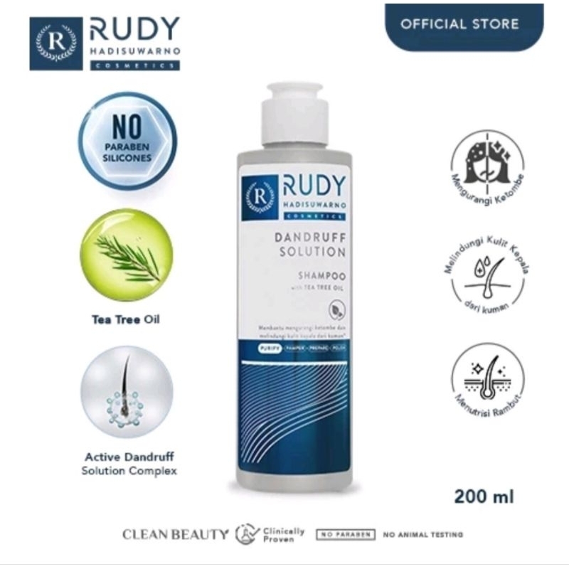 Jual Rudy Shampoo Dandruff Solution 220ml - Anti Ketombe | Shopee Indonesia