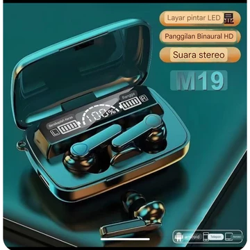 TWS Headset Bluetooth M19 LED Display Hifi Sound Stereo Wireless Eaphone Earbud V5.3