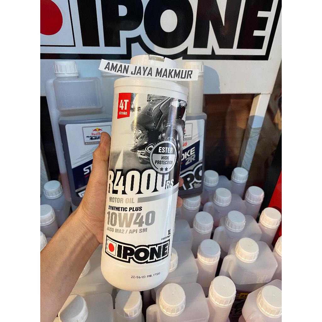 Jual oli ipone r4000 rs 10w-40 api sm jaso ma2 4 stroke 1 liter ...