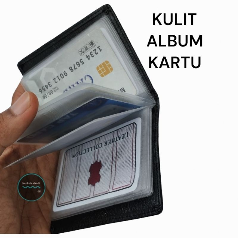 Jual COD DOMPET KARTU ALBUM MIKA PLASTIK TEBAL BAHAN KULIT ASLI ...