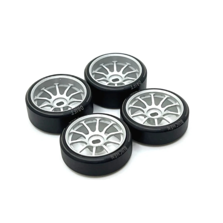 Juego De 4 Neumáticos Drift Duros Para Mini-Z Y 1/28 RC, 25x20x8.5mm