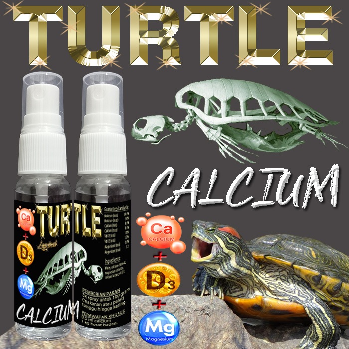 Jual TURTLE KALSIUM CAIR +D3 VITAMIN REPTILE CALCIUM LIQUID SUPLEMEN ...