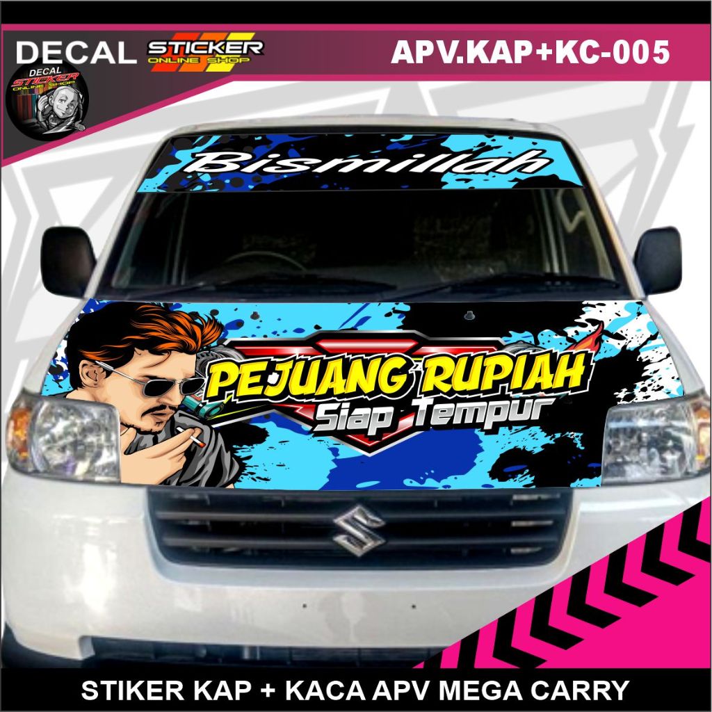 Jual STICKER KAP + KACA APV MEGA CARRY PICKUP VARIASI DECAL ANTIGORES ...