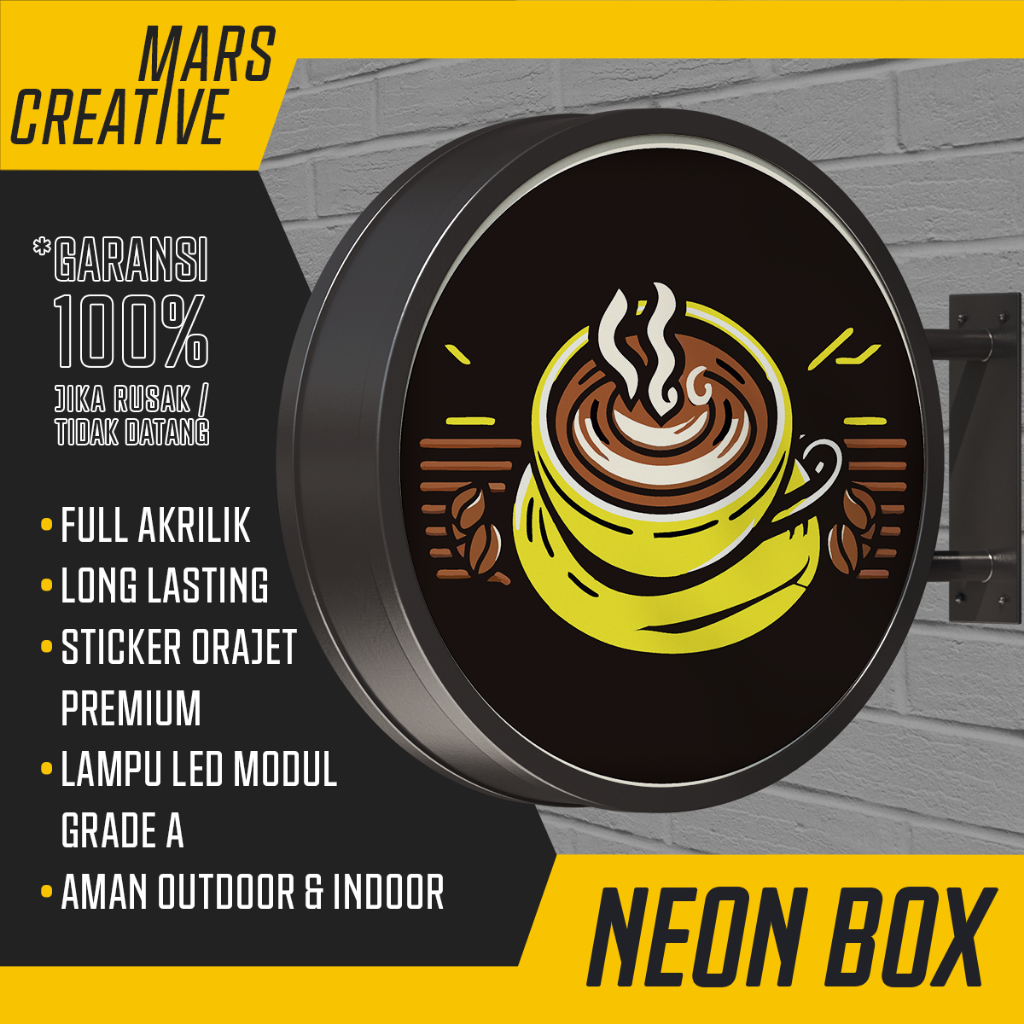 Jual Neon Box Bentuk Persegi Ukuran 80 x 120 cm Include Bracket Logo ...