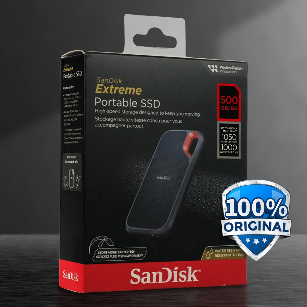 SanDisk Extreme Portable SSD 1050MB/s USB Type C SDSSDE61 Black