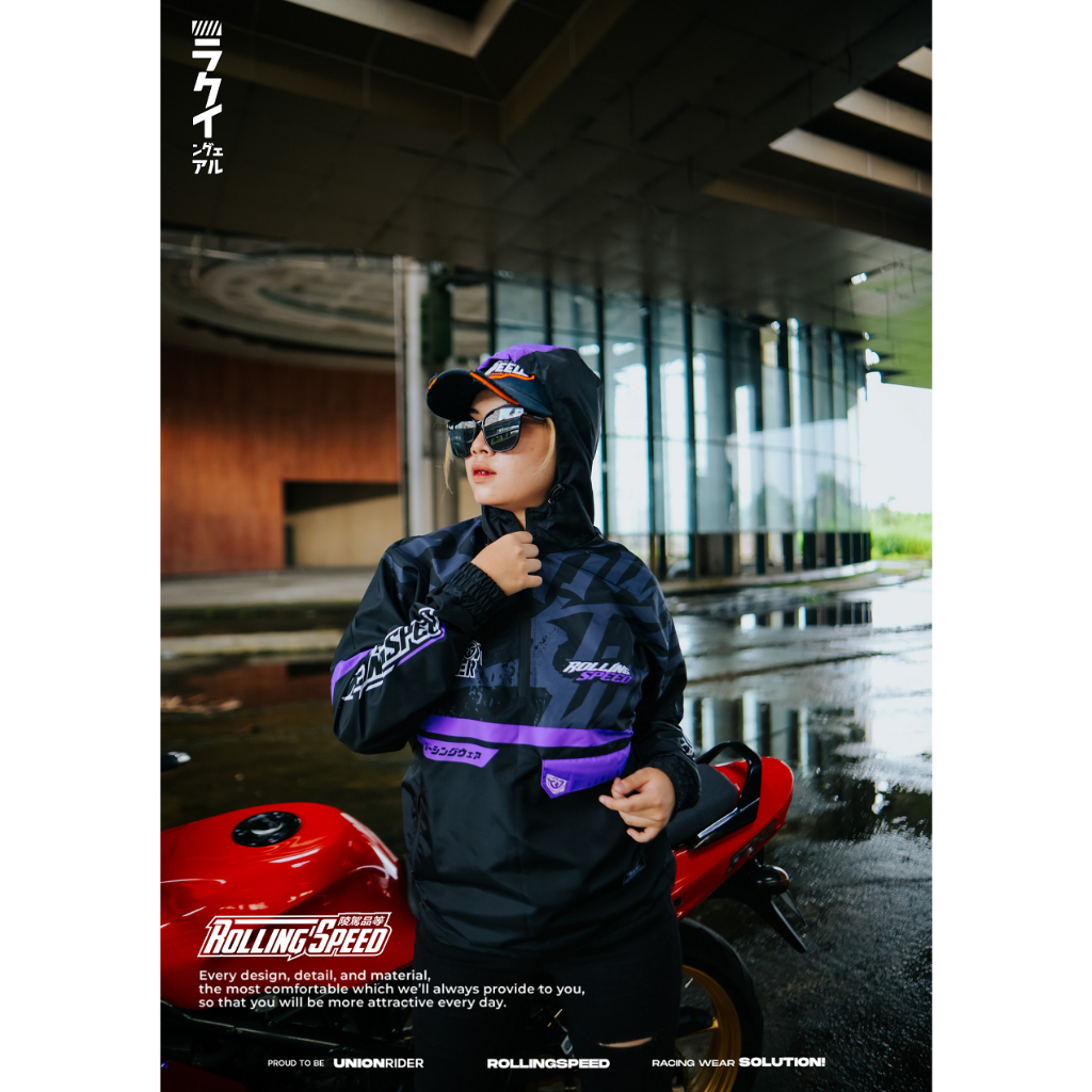 Jual Rollingspeed - Jacket Windbreaker Big Pocket Neumo Black - Jaket ...