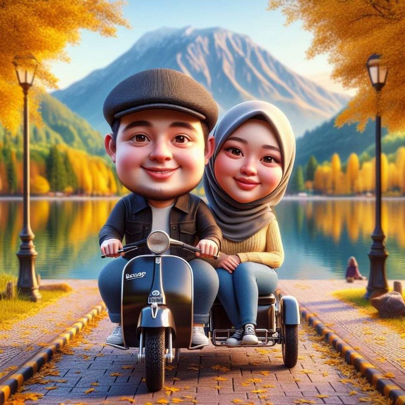 JASA EDIT FOTO KARIKATUR VESPA CEPAT BERKUALITAS