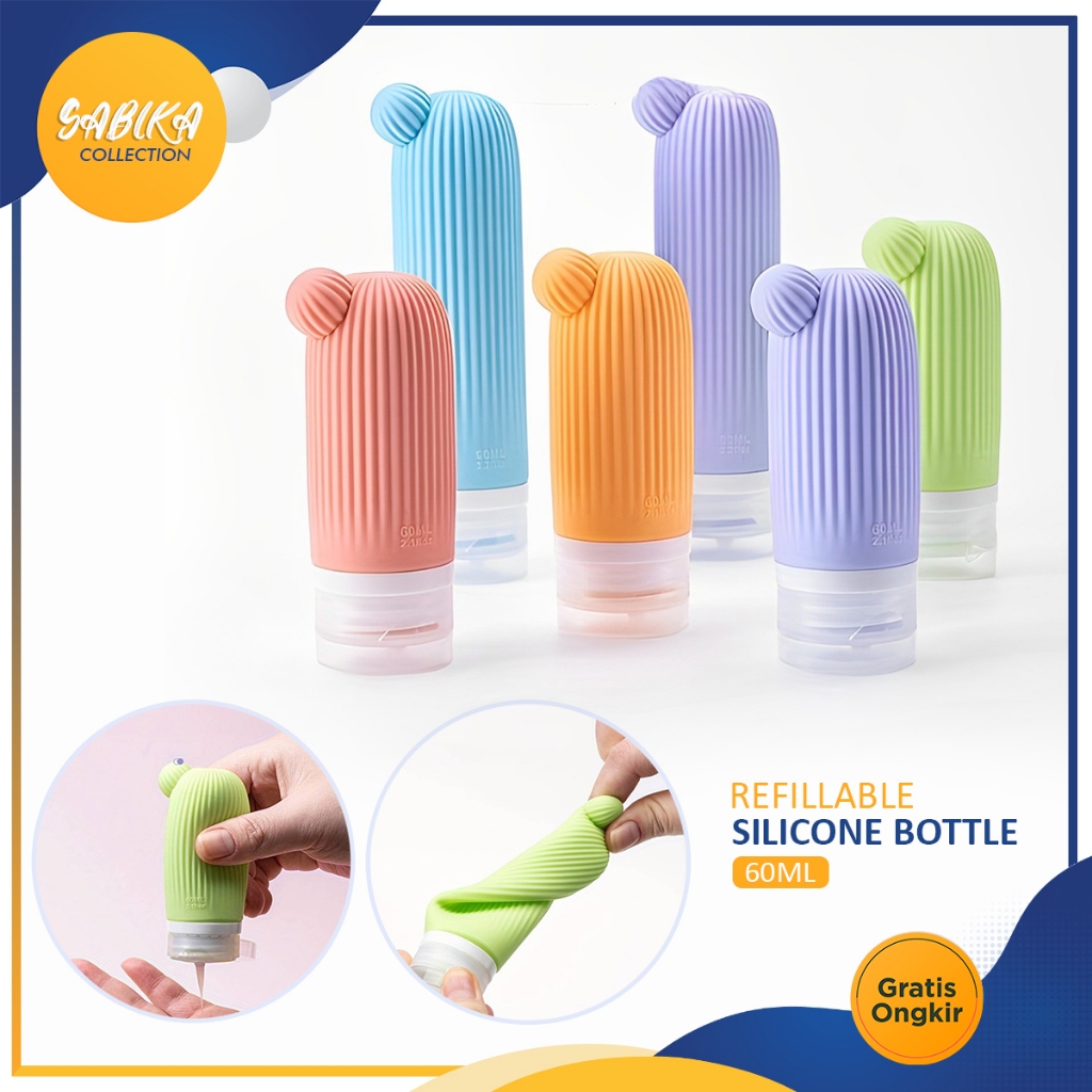 Jual Botol Silikon Isi Ulang Model Kaktus Silicone Travel Bottle ...