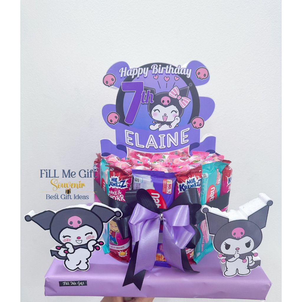 Jual Snack Tart Ulang Tahun / Birthday Gift Snack Tower Kuromi 1 Layer ...