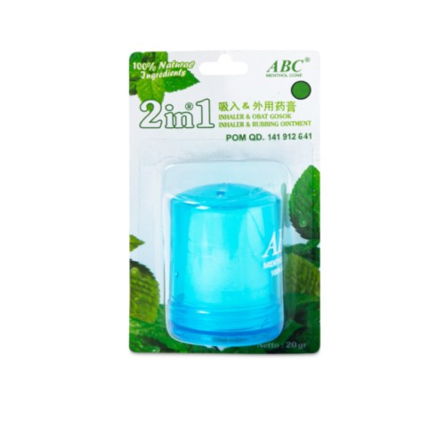 Jual ABC MENTHOL CONE MINTLEAF 2 IN 1 (INHALER DAN OBAT GOSOK) | Shopee ...