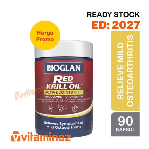 Jual Bioglan Red Krill Oil Active Joint Joints PLUS 90 Kapsul