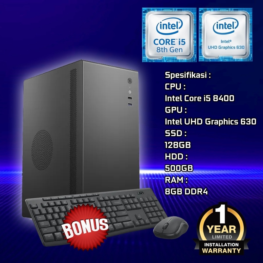 Jual KOMPUTER PC RAKITAN | intel Core i5 8400 | RAM 8GB | Shopee Indonesia