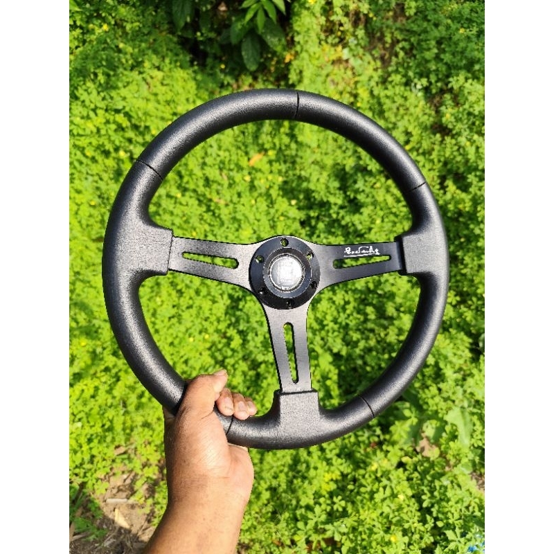 Jual Setir mobil racing Nardi full hitam ukuran 15/14/13/12/10/8 inchi ...
