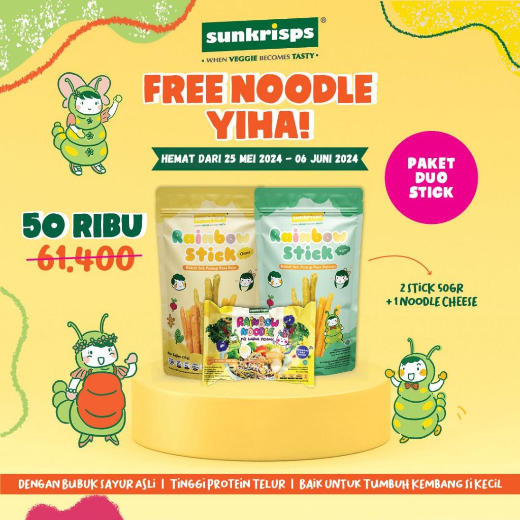 Jual Sunkrisps - Rainbow Stick - Sus Kering Stik - 50gr - (usia +9 ...