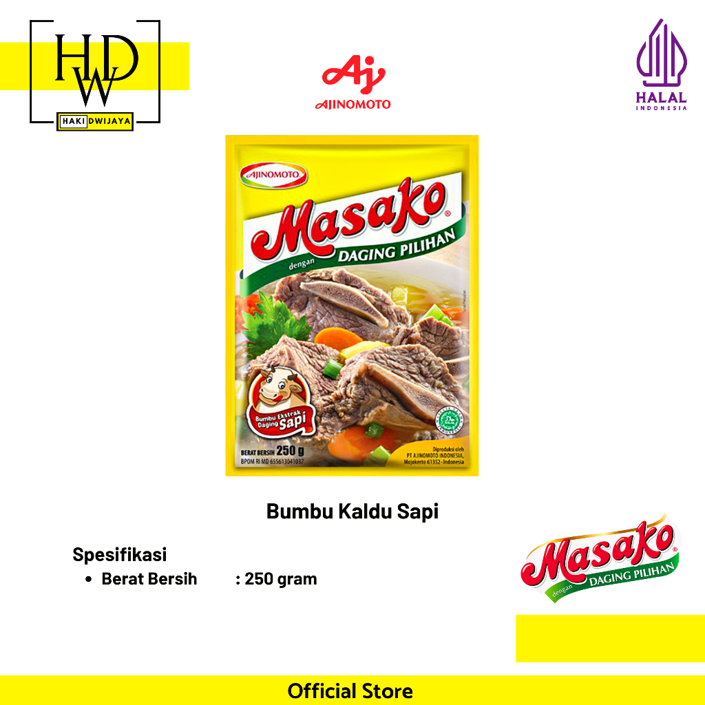Jual [250 gr] Masako Bumbu Penyedap Rasa Sapi Bubuk Kemasan Sachet ...