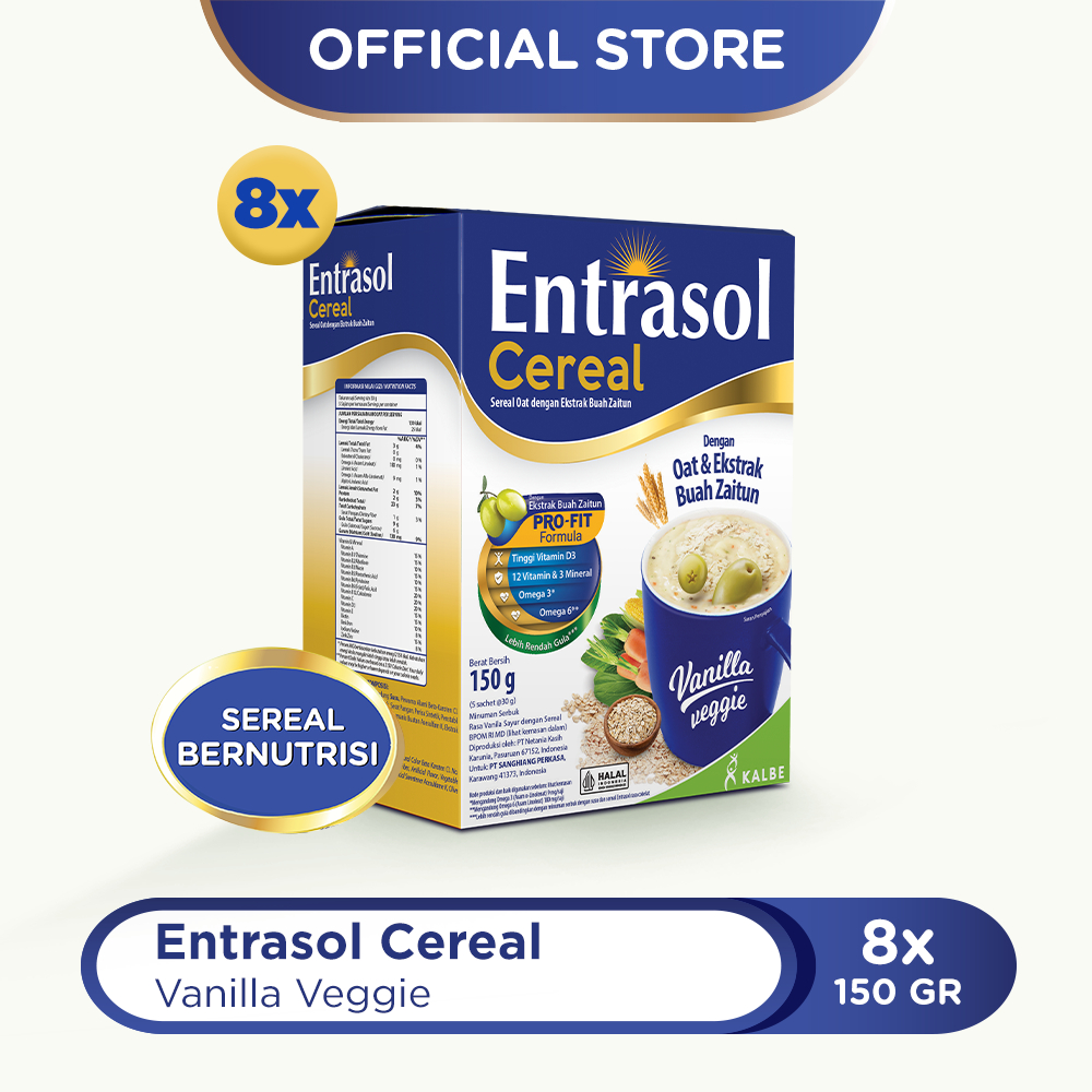 Jual 8 Pack Entrasol Cereal Vanilla Veggie (5 Sachet @30gr) | Shopee ...