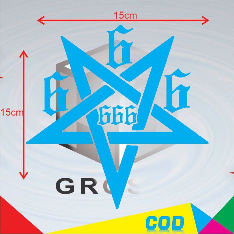 Jual sticker keren STICKER BINTANG 666 sticker cutting | Shopee Indonesia