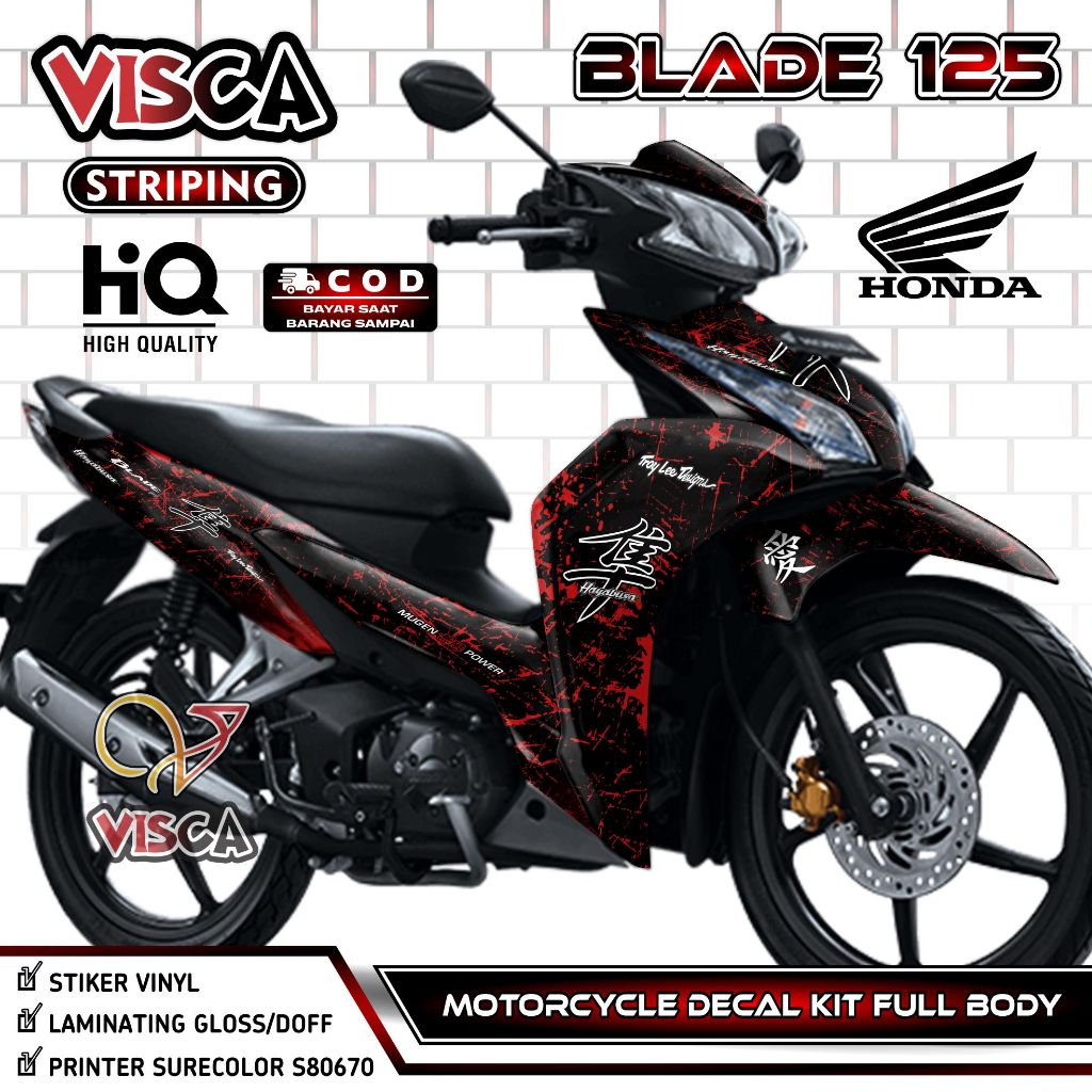Jual Decal Blade 125 New - Stiker Blade 125 New - Dekal Blade 125 New ...