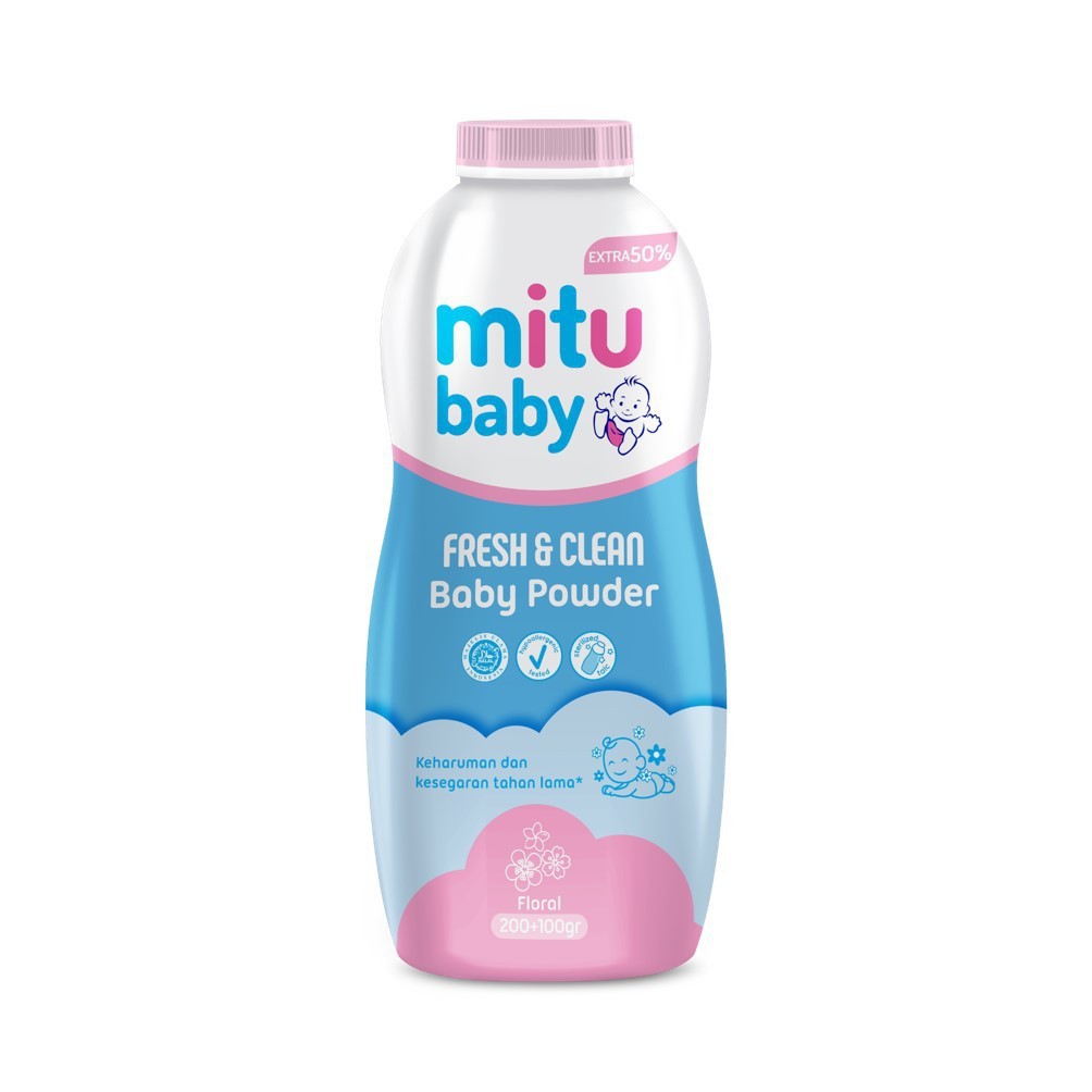 Jual MITU BABY POWDER FRESH&CLEAN 200 +50 GRAM | Shopee Indonesia