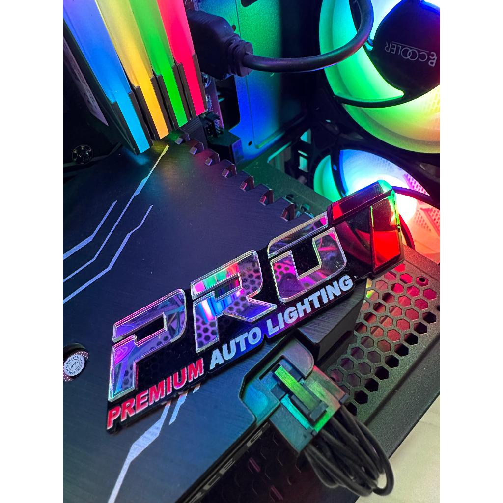 Jual Sticker Emblem Akrilik PRO7 Timbul Premium Warna Krom Miror ...
