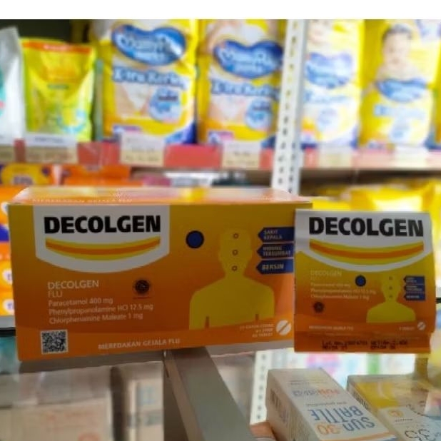 Jual DECOLGEN FLU 1 STRIP / OBAT SAKIT KEPALA FLU HIDUNG TERSUMBAT ...