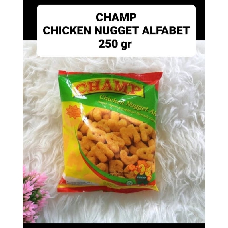 Jual CHICKEN NUGGET ALFABET CHAMP 250 GR | Shopee Indonesia
