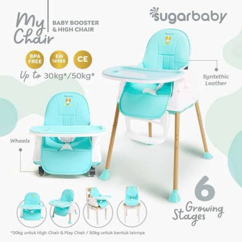 Jual SUGAR BABY BABY BOOSTER HIGH CHAIR / KURSI MAKAN / BABY CHAIR