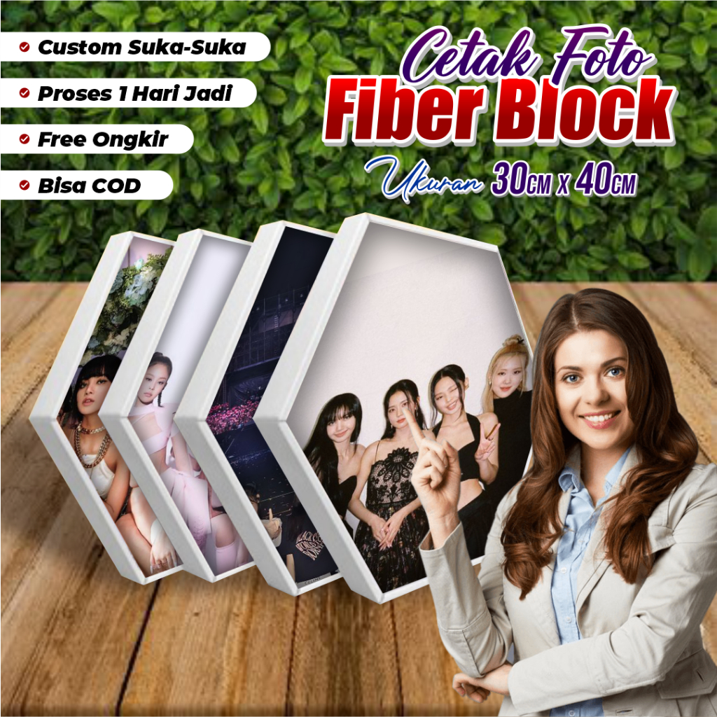 Jual Ready 1 Hari Jadi / Cetak Foto Unik / Bingkai Hexablock ...