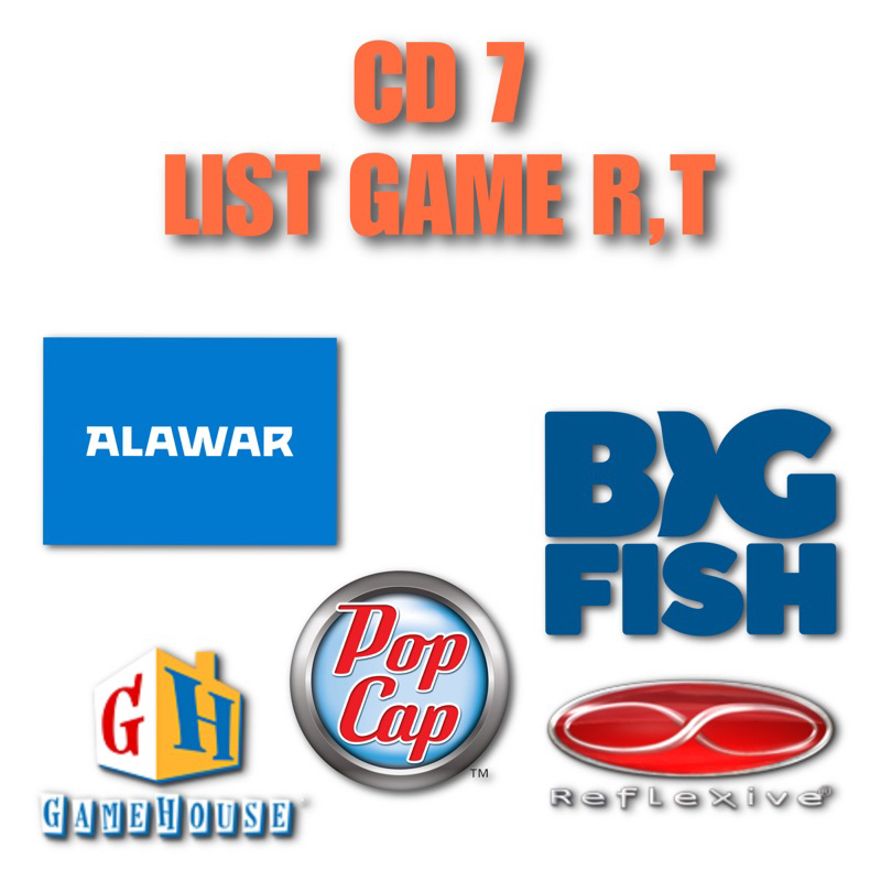 Jual CD 7 - GAMEHOUSE POPCAP REFLEXIVE ALAWAR BIGFISH GAME PC LAPTOP ...