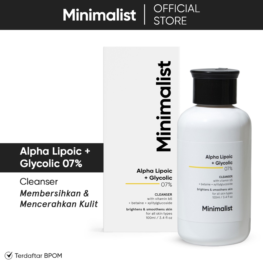 Jual Minimalist 07 Alpha Lipoic + Glycolic Cleanser Brightening