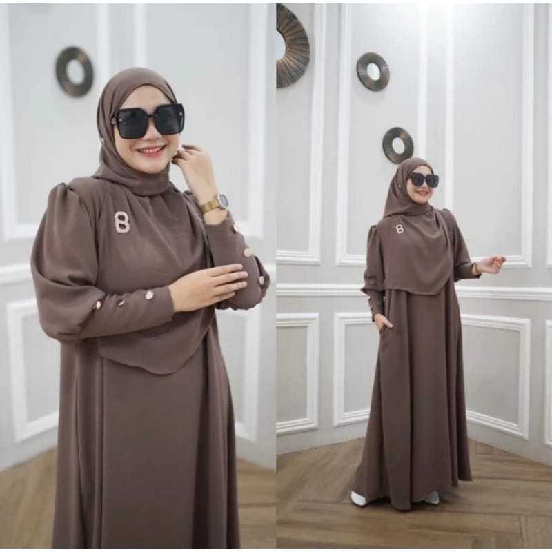 Jual INARA GAMIS SET HIJAB CRINKLE LENGAN KANCING PARIASI // GAMIS ...