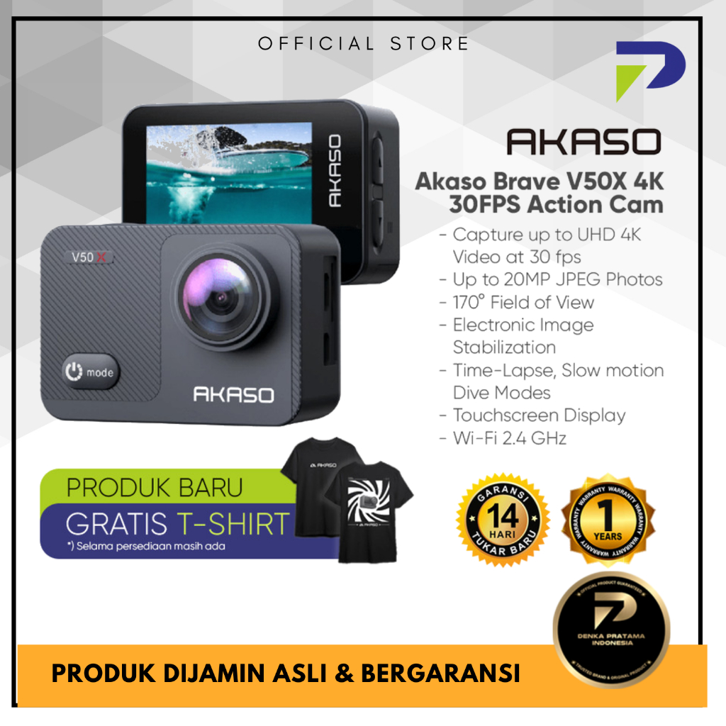 Jual Akaso V50 X Action Cam 4K 30 FPS Waterproof With Remote | Shopee ...