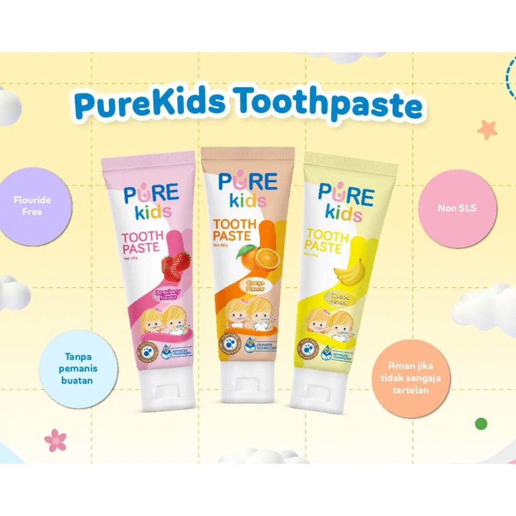 Jual PureKids TootPaste 50 gr Xylitol baby friendly and safe if