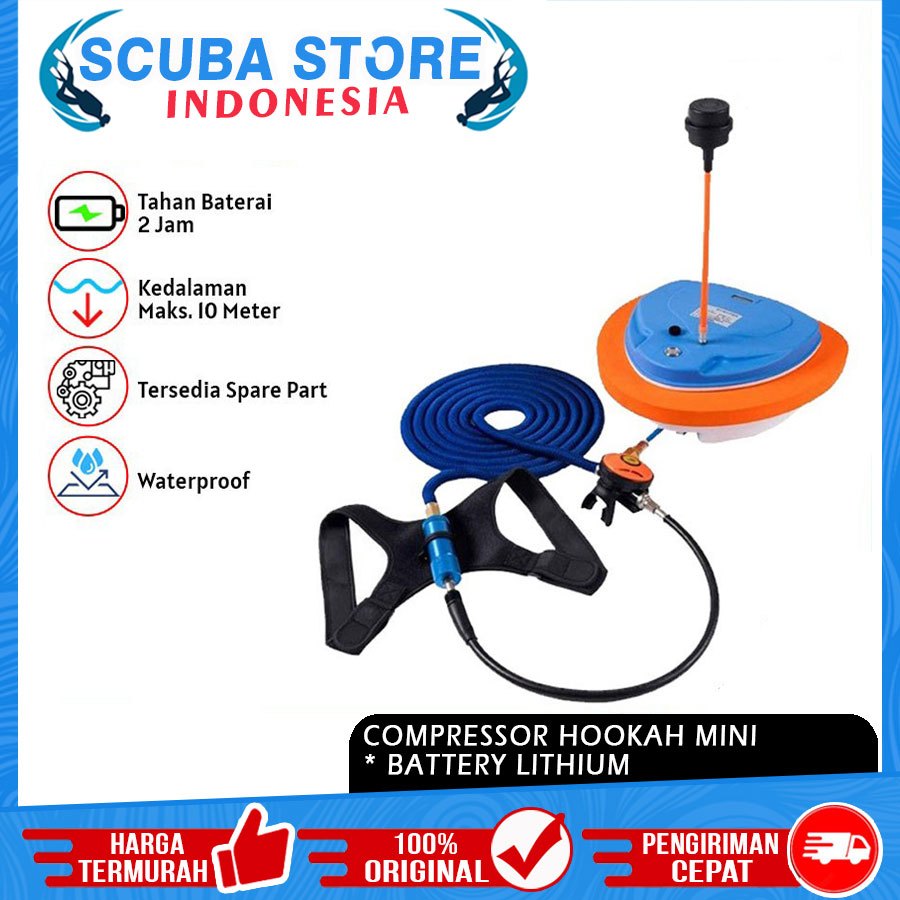 Jual Compressor Mini Hookah Battery Breathing Air Scuba Diving