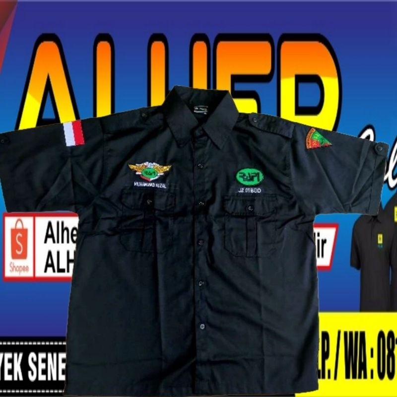 Jual kemeja rapi kemeja radio antar penduduk Indonesia full bordir baju ...